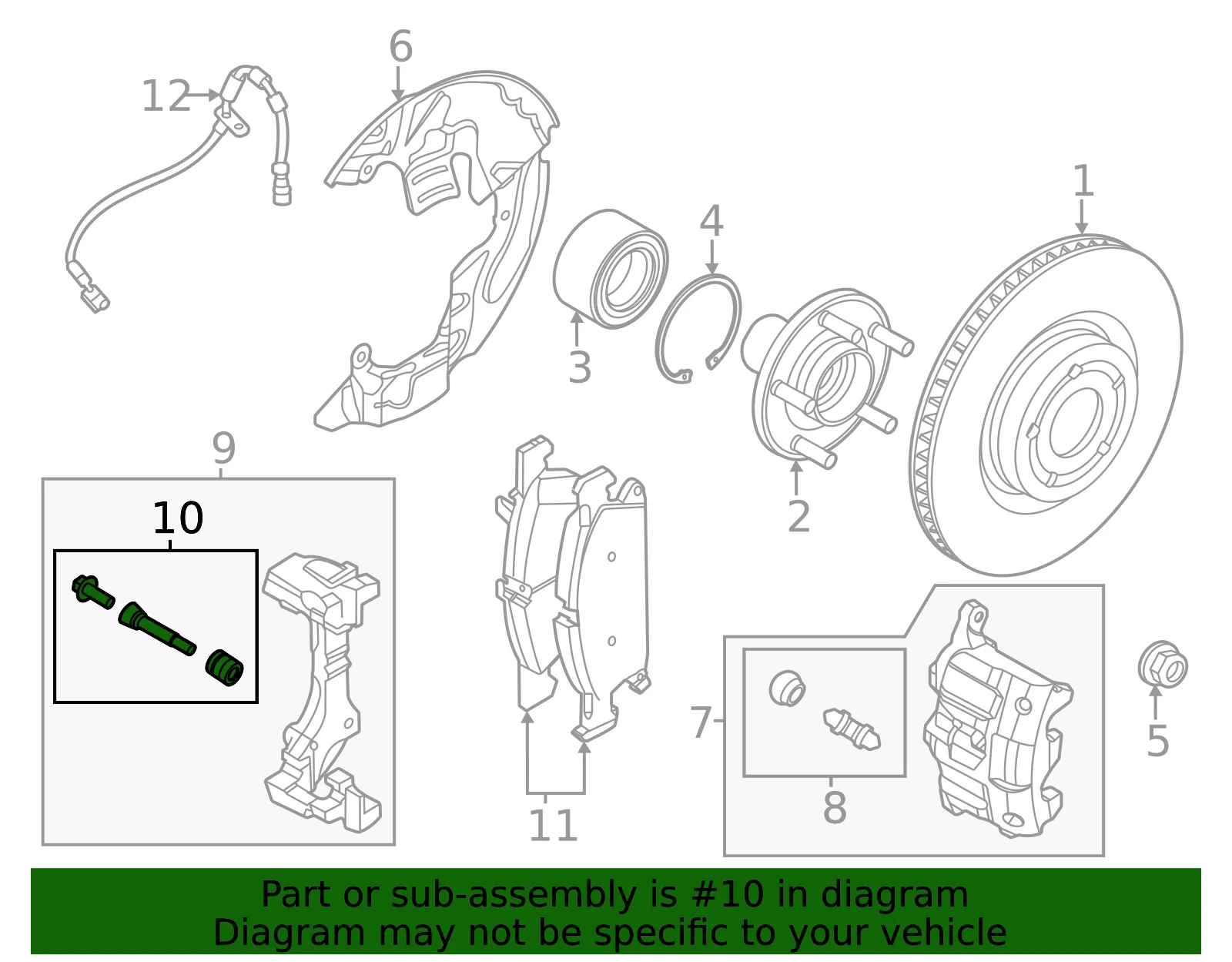 Caliper Mount Retainer Kit - Ford (PZ1Z-2C150-B) - view 2