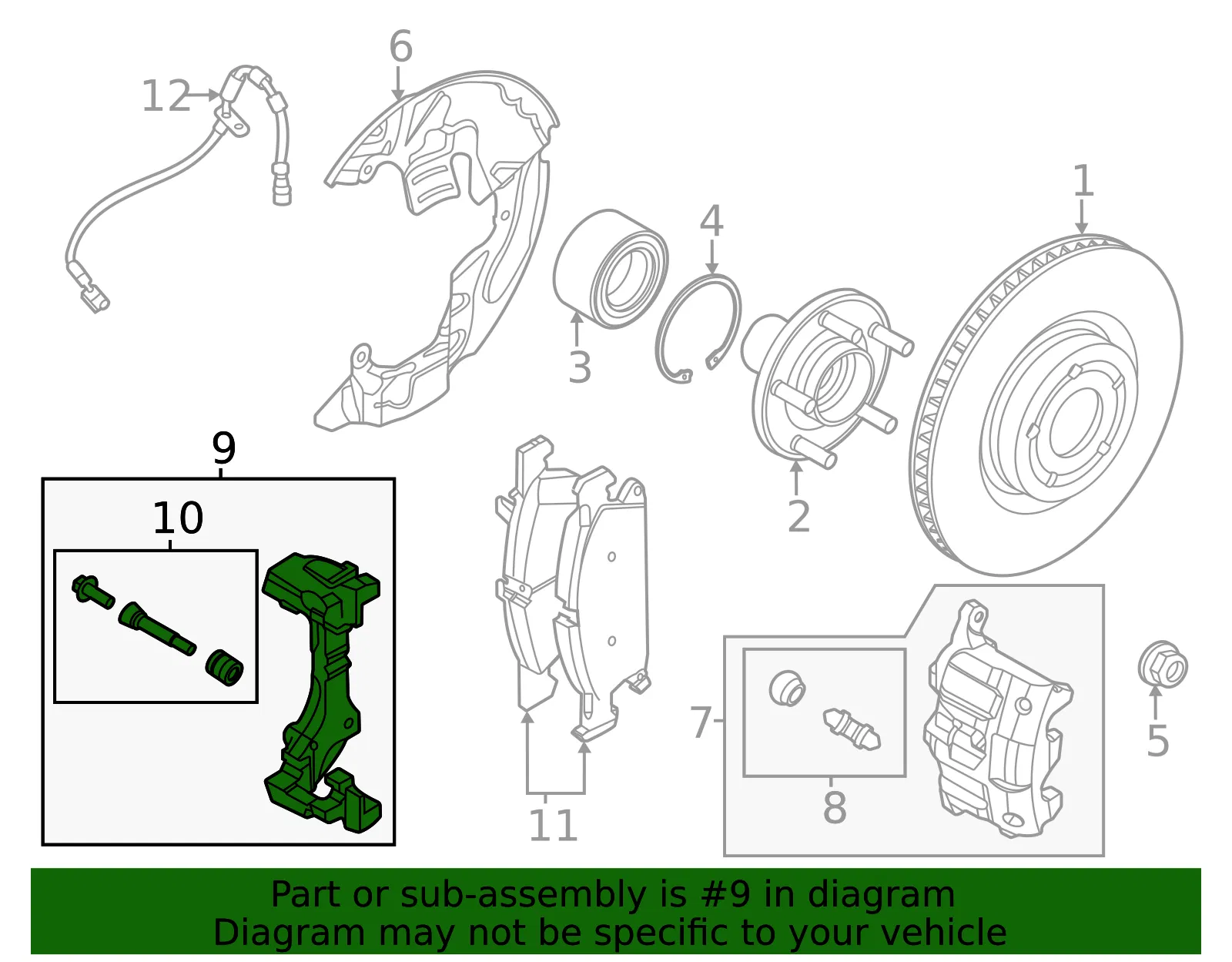 Caliper Mount - Ford (PZ1Z-2C396-C) - view 2