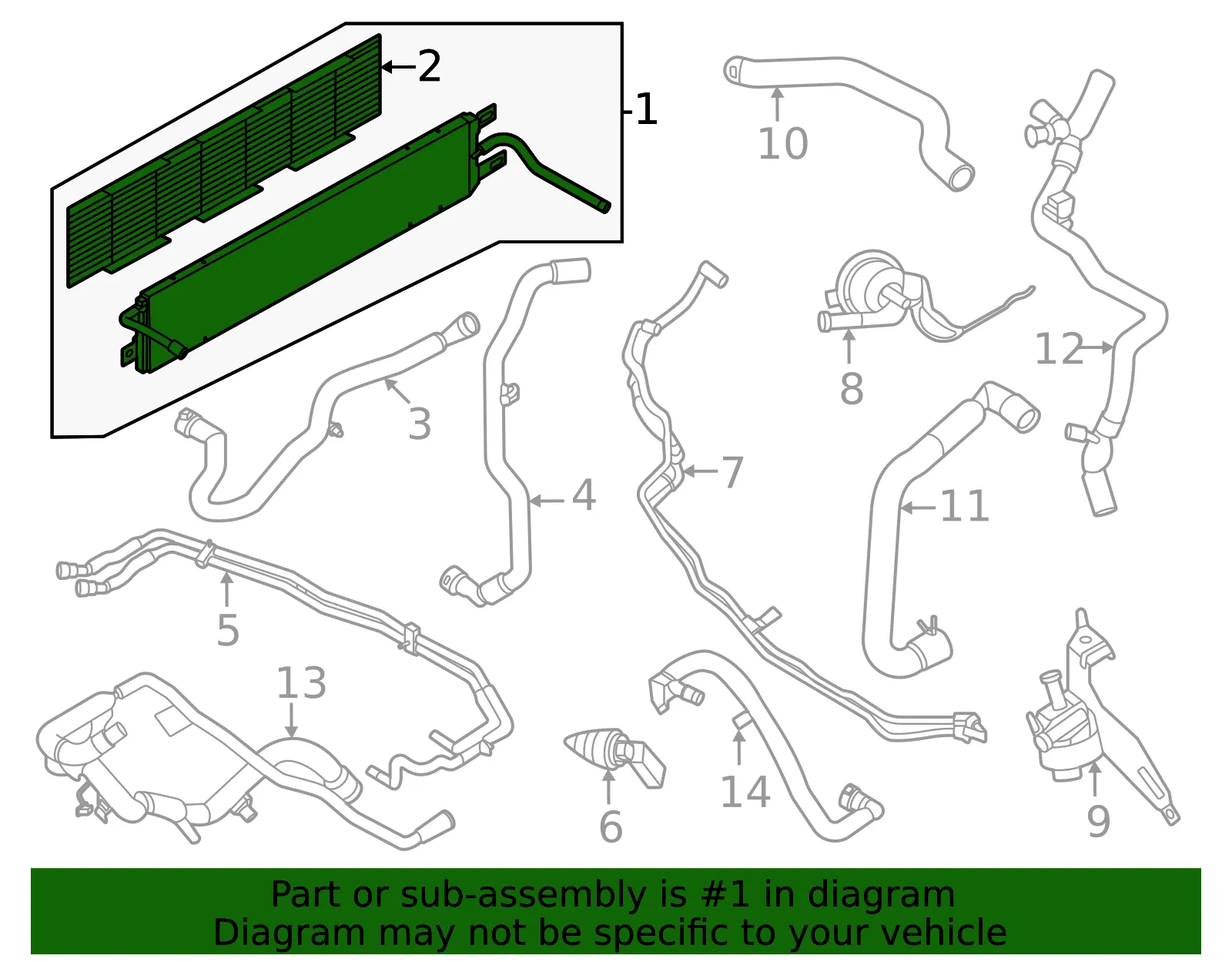 Radiator Assembly - Ford (PZ1Z-8005-E) - view 2