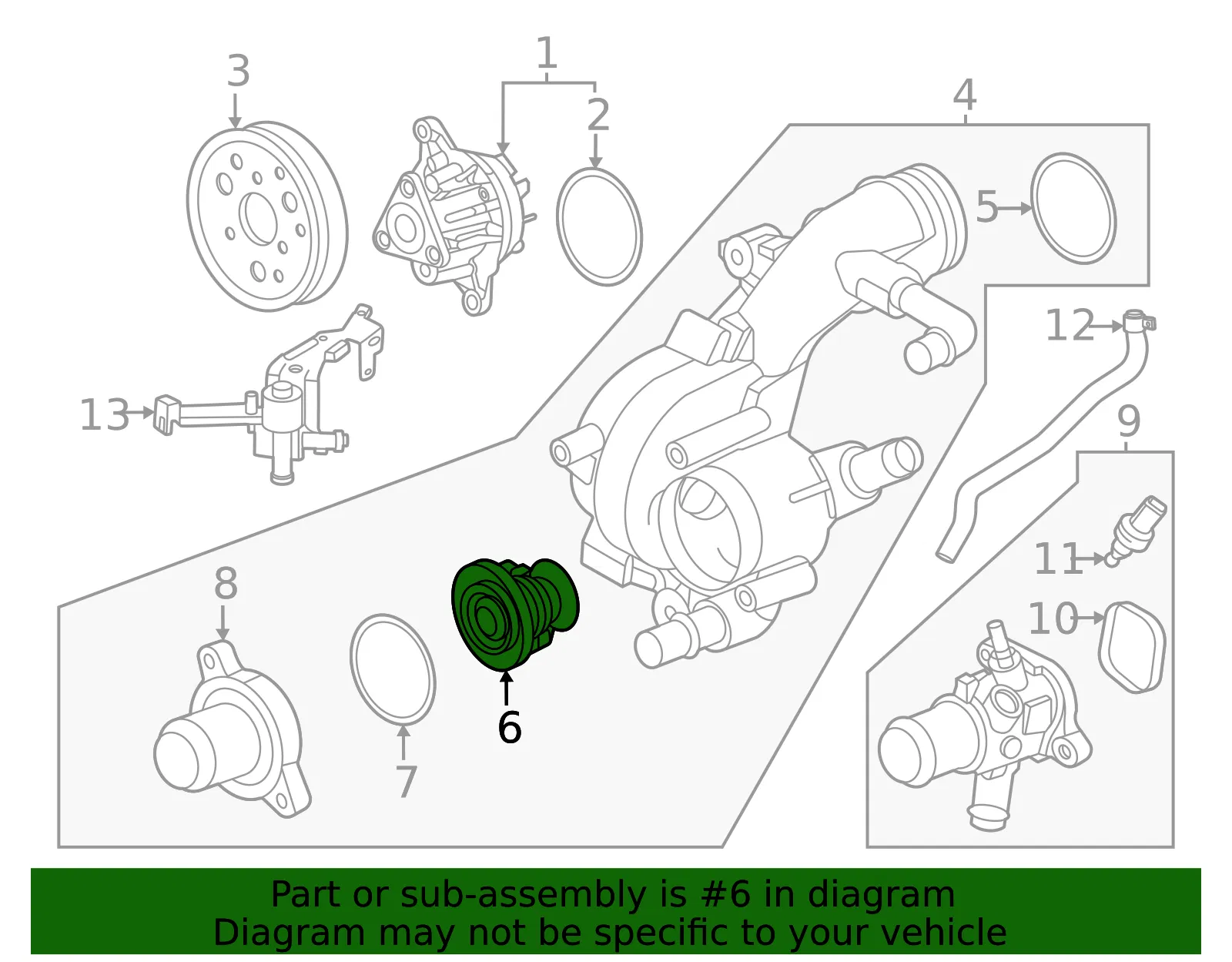 Thermostat Assembly - Ford (PZ1Z-8575-A) - view 2