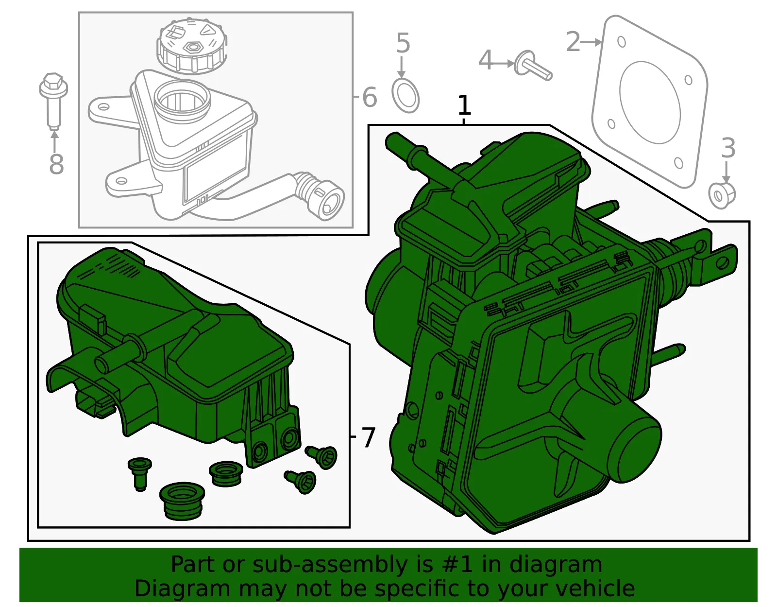 Booster Assembly Brake - Ford (R1MZ-2005-A) - view 2