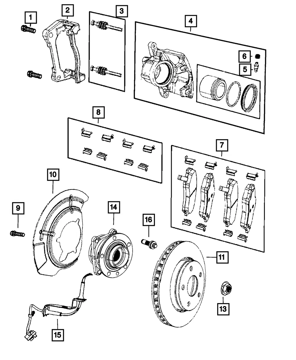 Disc Brake Caliper Assembly, Right, Remanufactured - Mopar (R8443750AA)