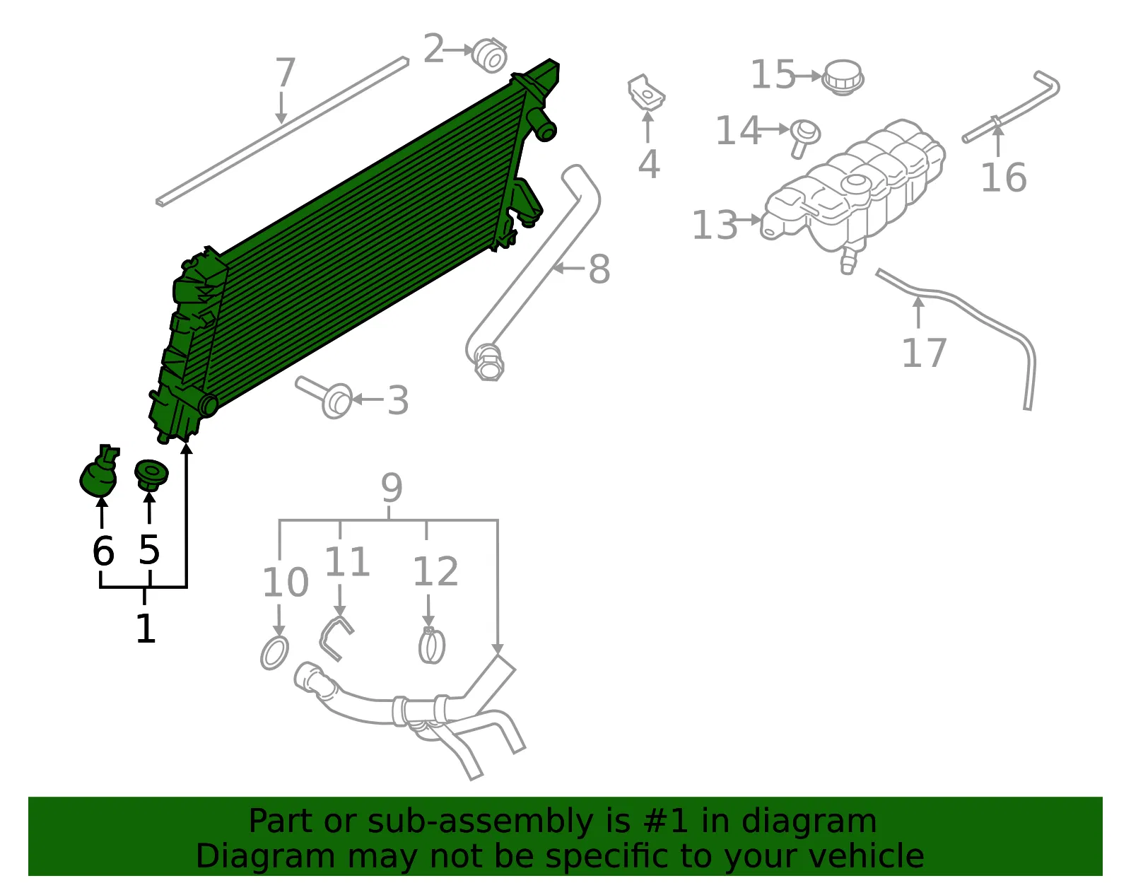Motorcraft Radiator - Ford (RAD-333) - view 2