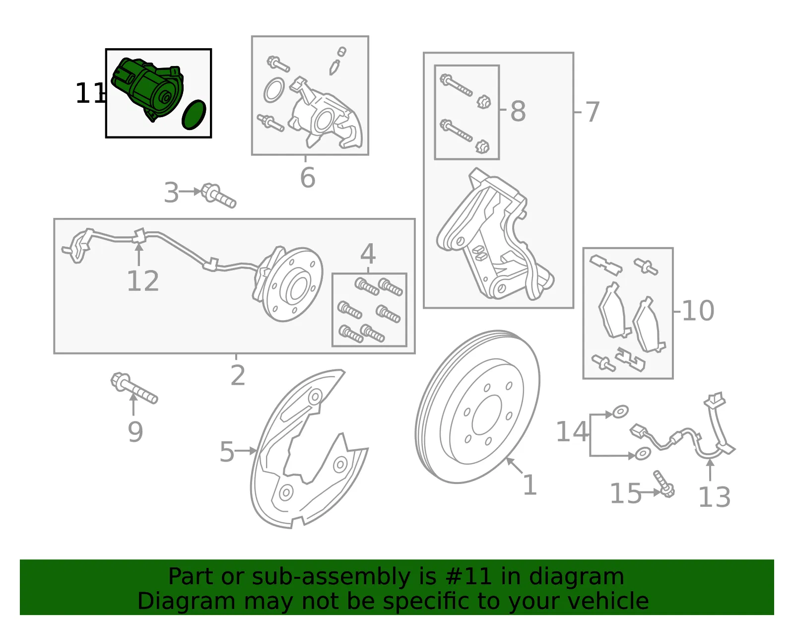 Parking Brake Actuator - Ford (RL1Z-2B712-A) - view 2