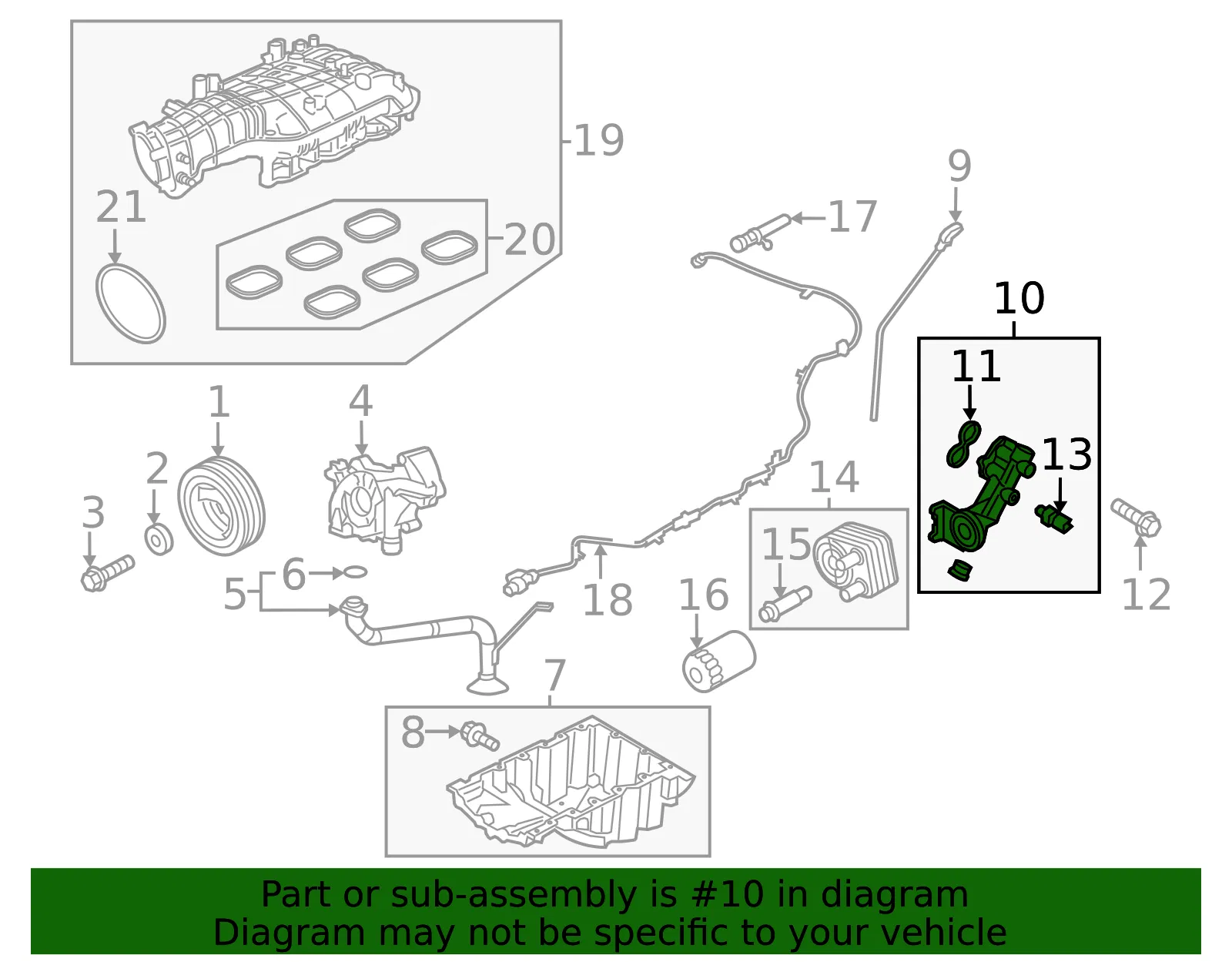 Adapter Oil Filter - Ford (RL3Z-6881-A) - view 3