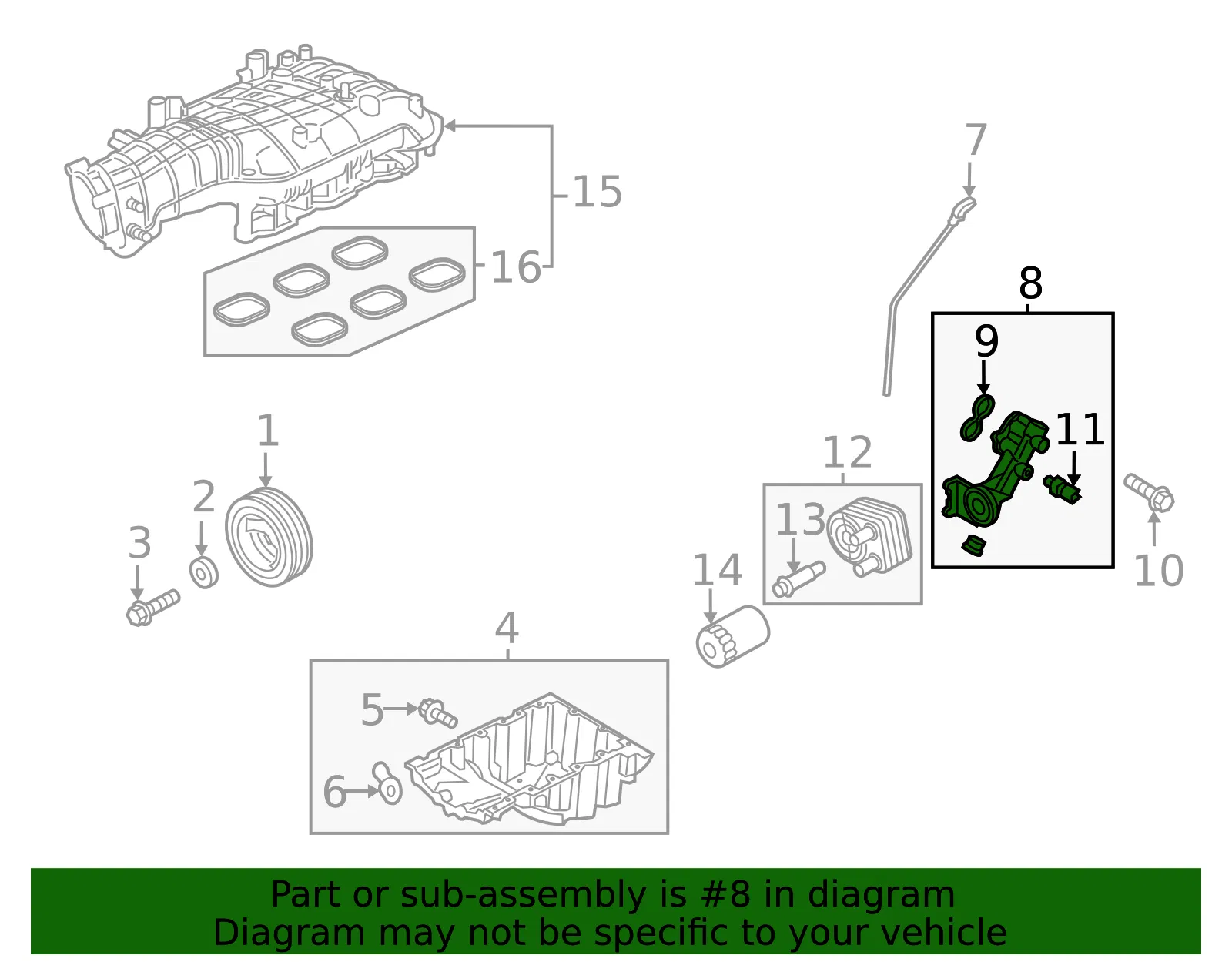 Adapter Oil Filter - Ford (RL3Z-6881-B) - view 3