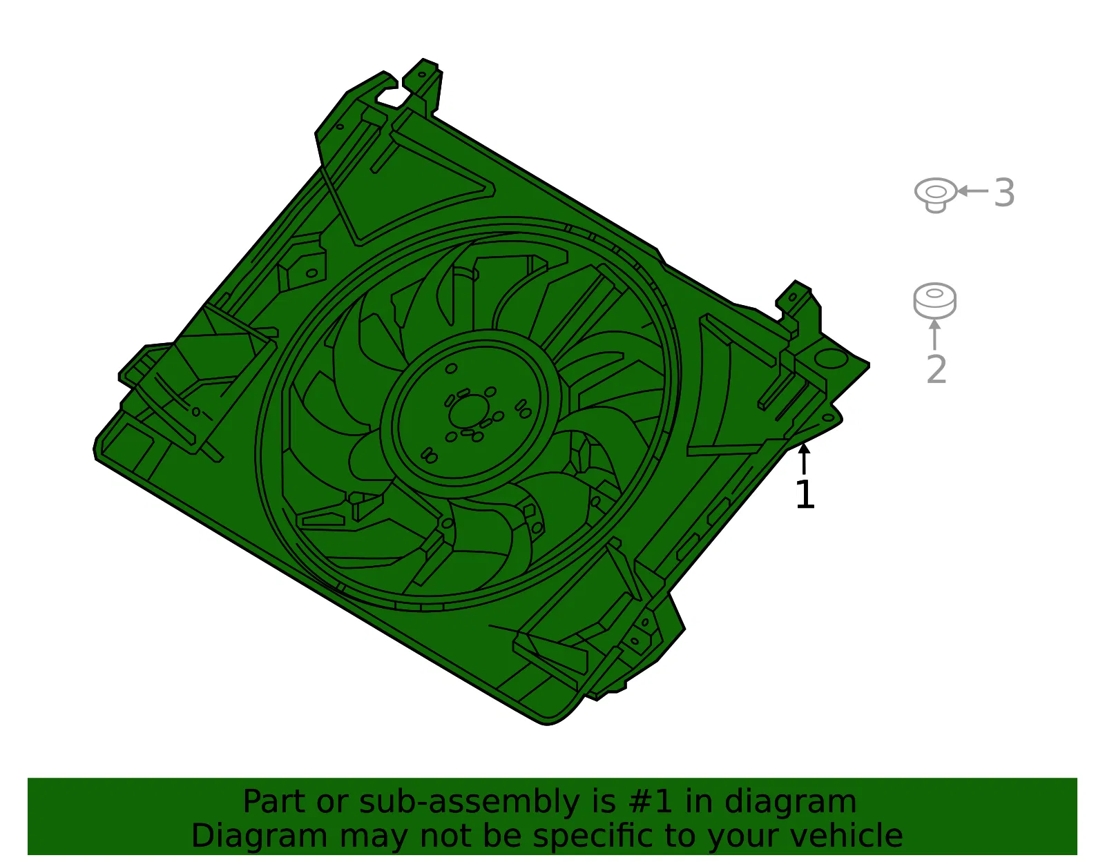 Engine Cooling Fan Assembly - Ford (RL3Z-8C607-B) - view 2