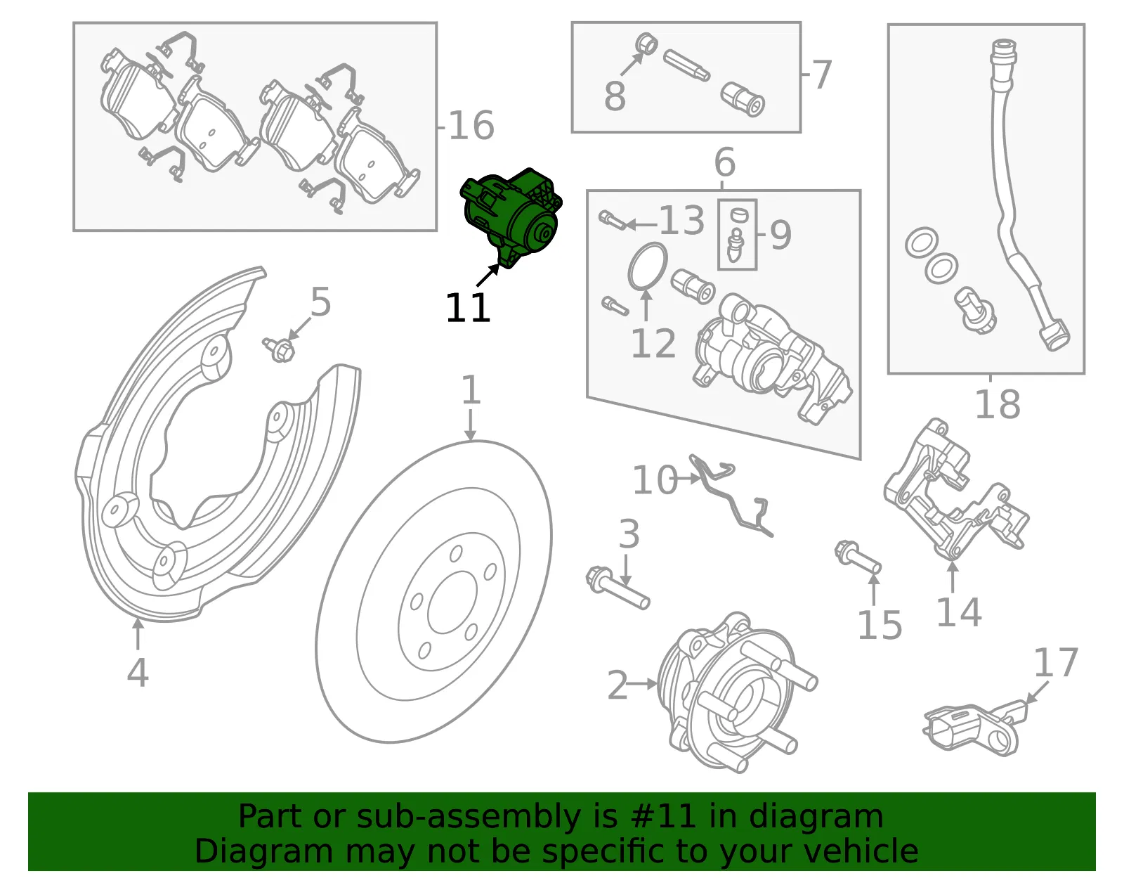 Parking Brake Actuator - Ford (SJ9Z-2B713-A) - view 3