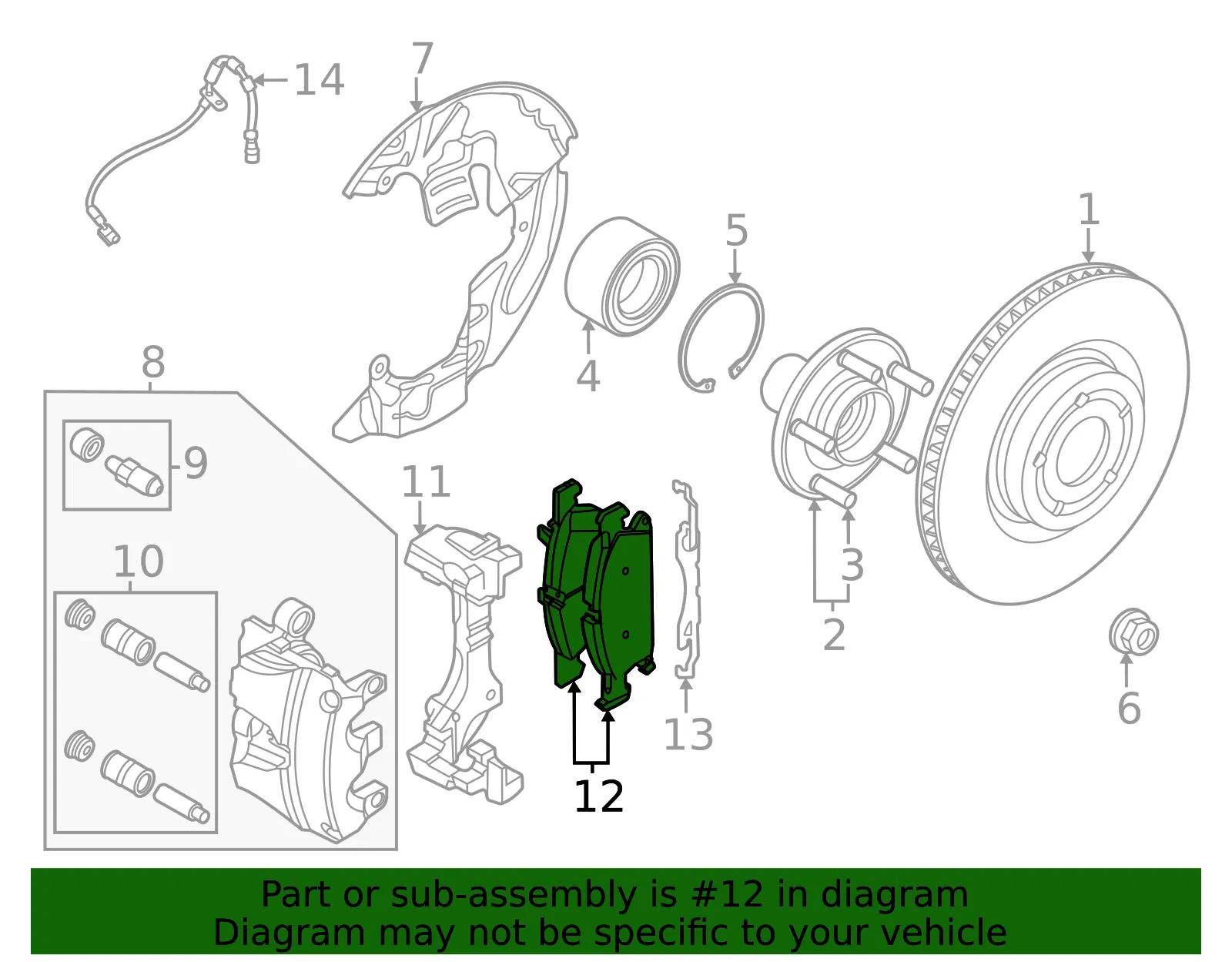 Brake Pads - Ford (SZ6Z-2001-A) - view 2
