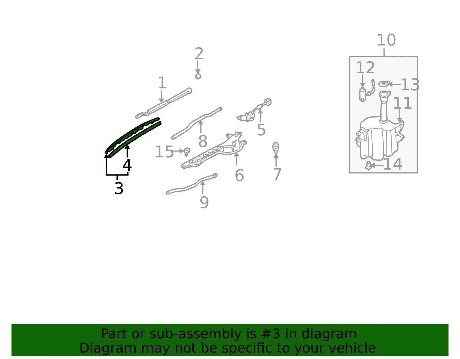 Blade Assembly - Passenger Side (RH) - Mazda (TA02-67-330A-9U) - view 3
