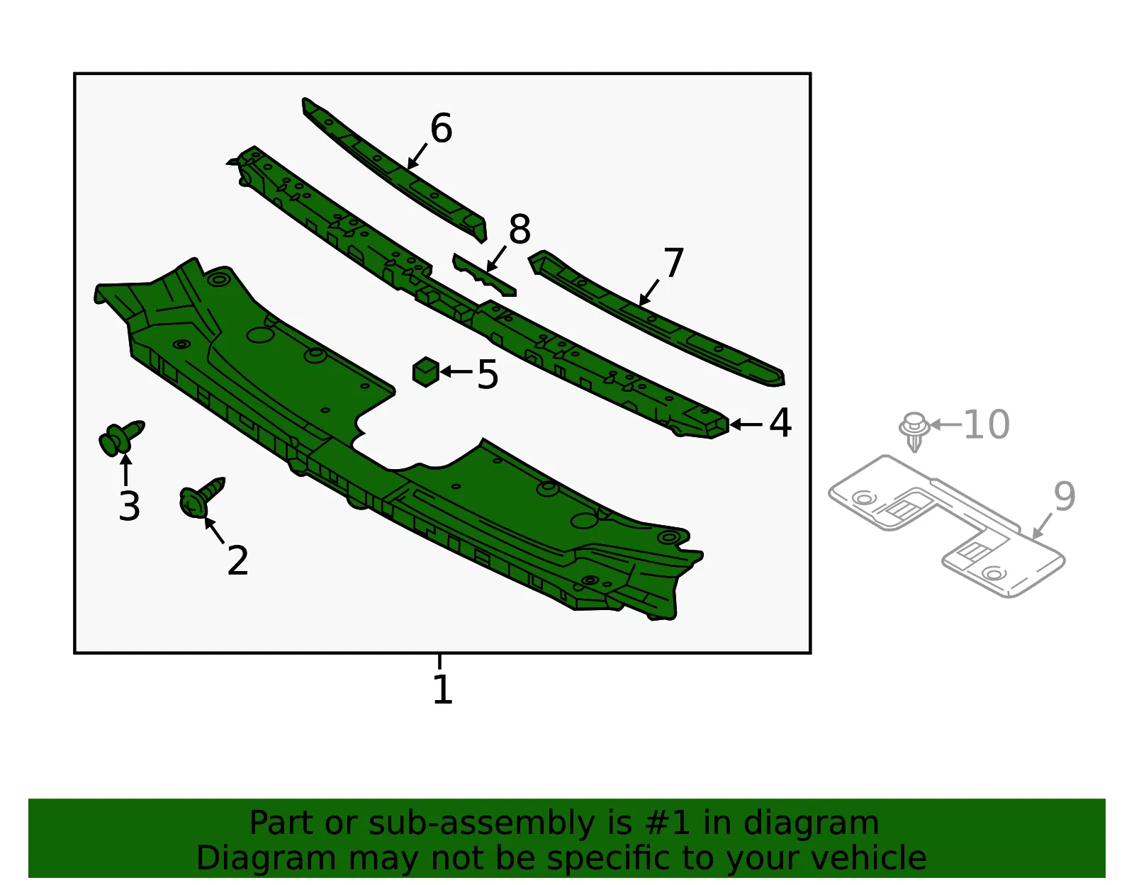 Radiator Support Access Cover - Mazda (TK48-50-720E) - view 3