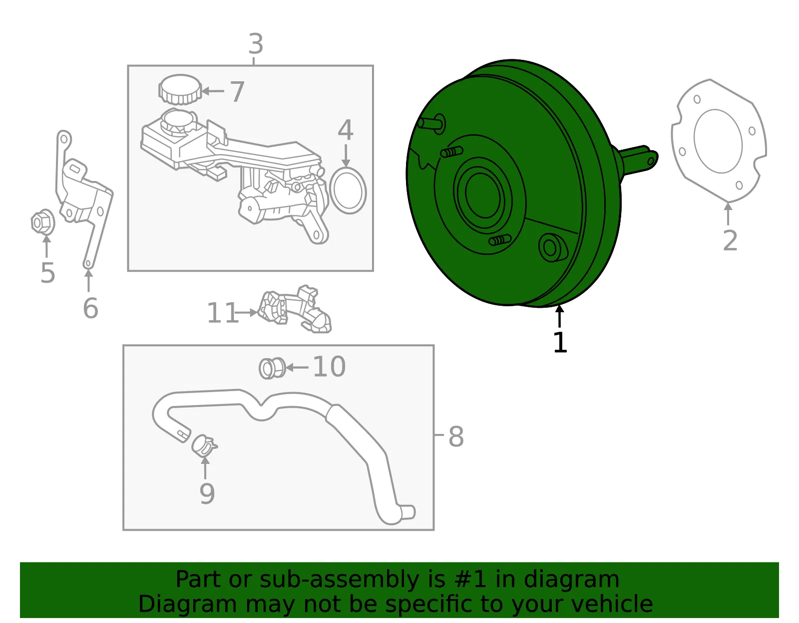 Power Brake Booster - Mazda (VCY8-43-80Z) - view 2