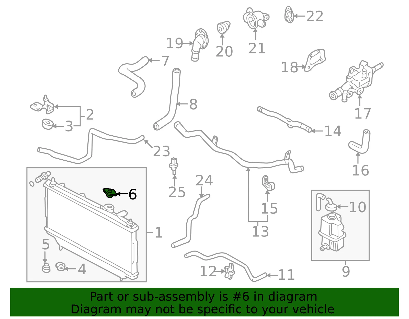 Radiator Cap - Mazda (WL21-15-205) - view 3