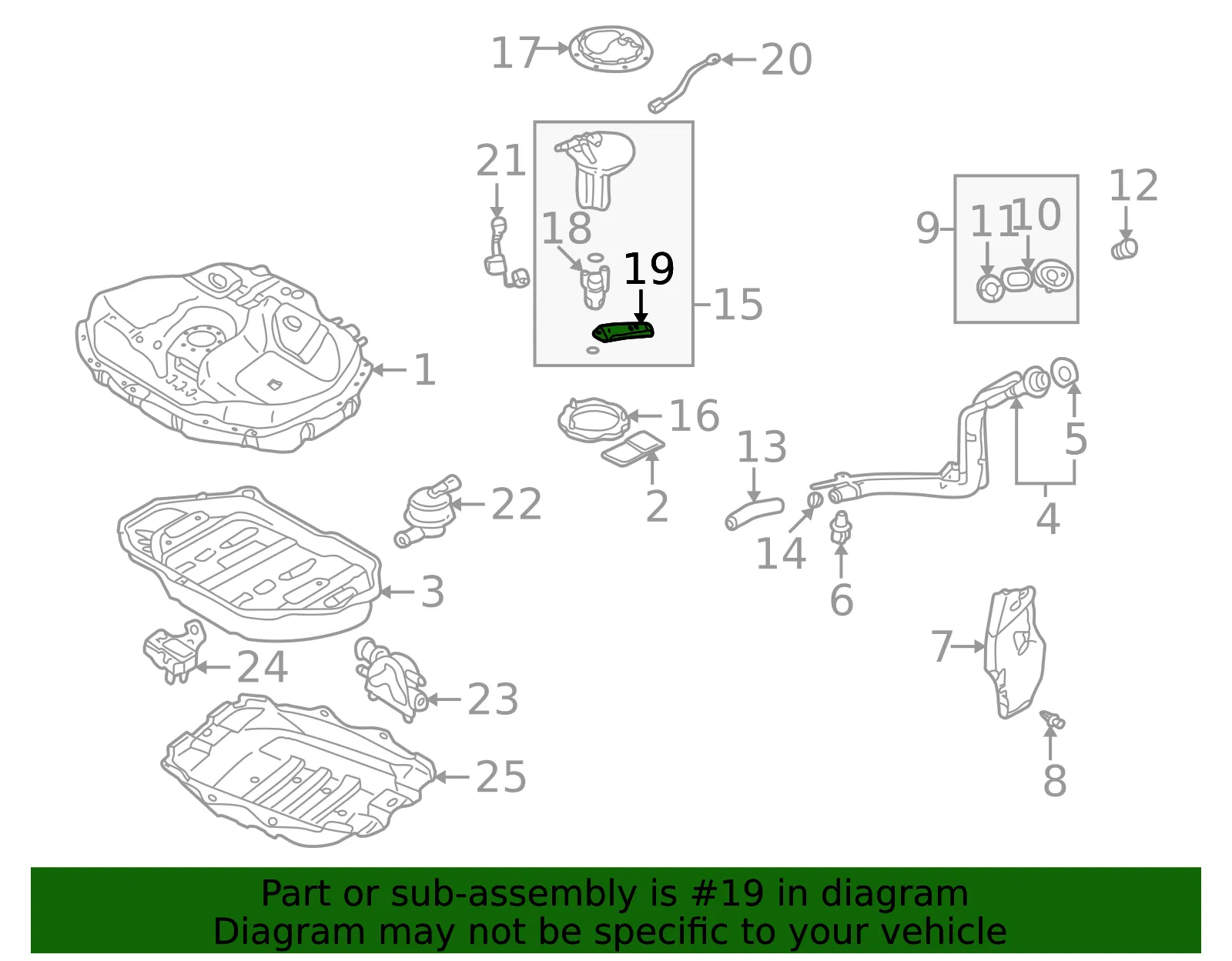 Fuel Pump Filter - Mazda (ZL01-13-ZE1) - view 3