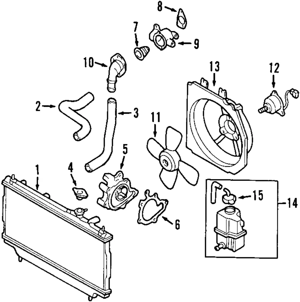 Radiator - Mazda (zm3915200c)