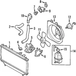 Radiator - Mazda (ZM04-15-200A) - view 3