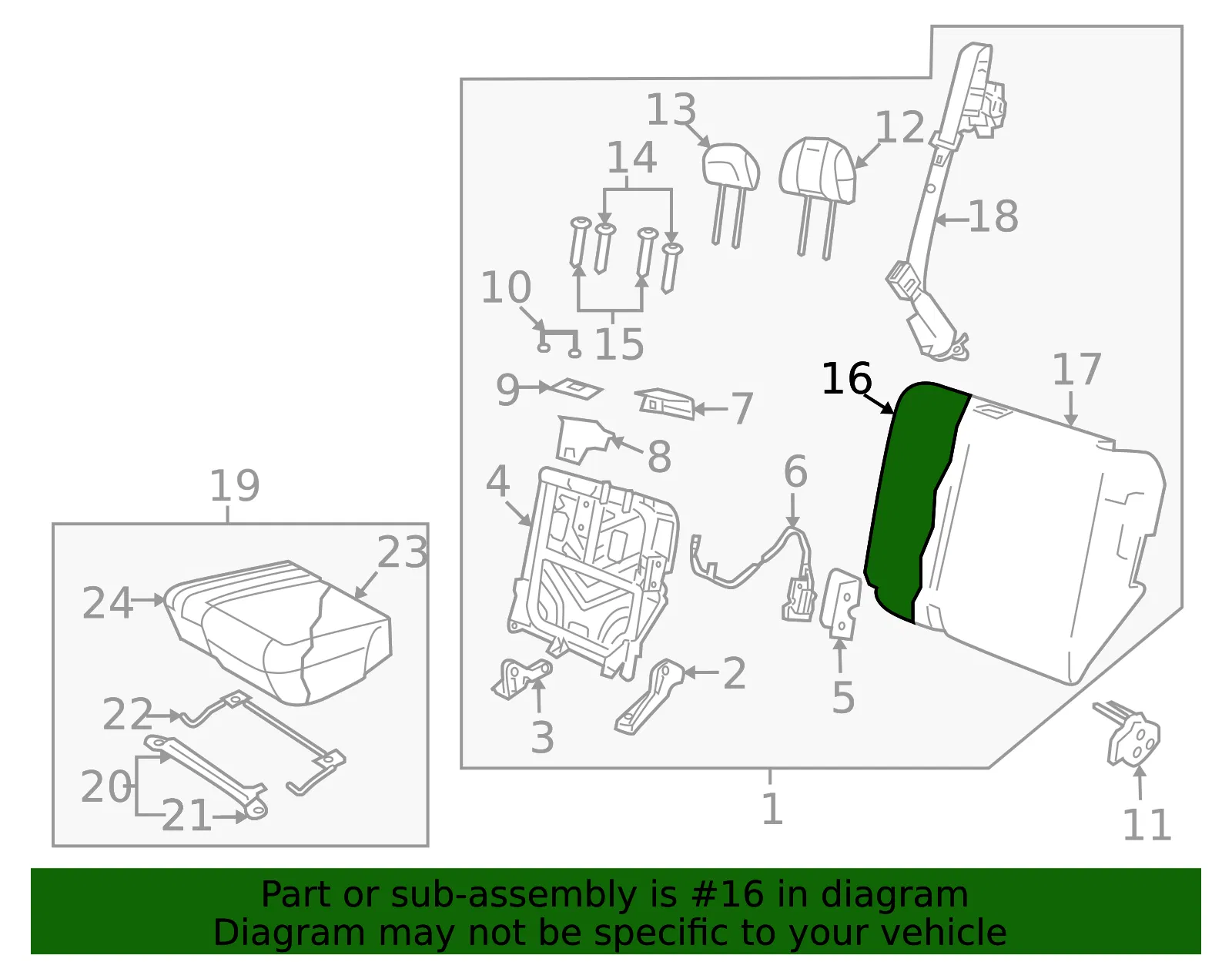 Pad Lt Rr St/Back - MAZDA (ZZC088452) - view 2