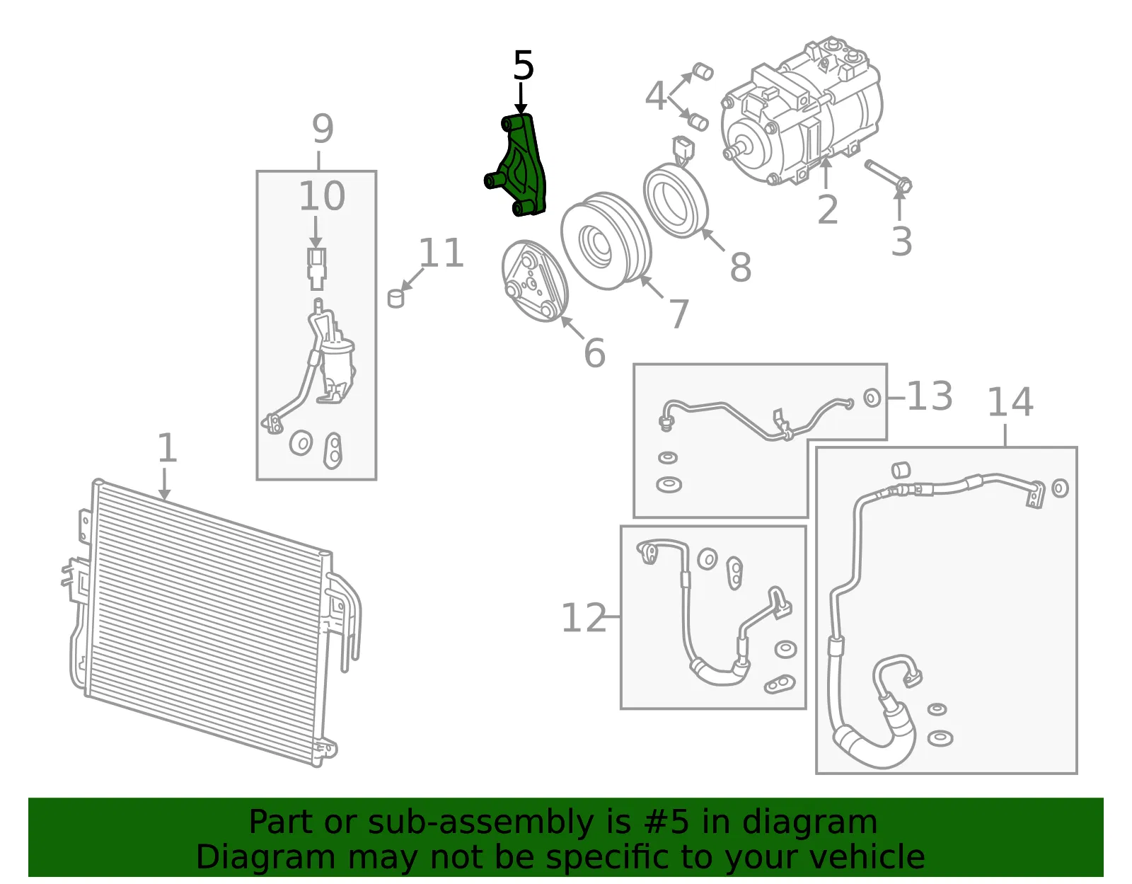 Bracket Compressor - MAZDA (ZZCB15920) - view 2
