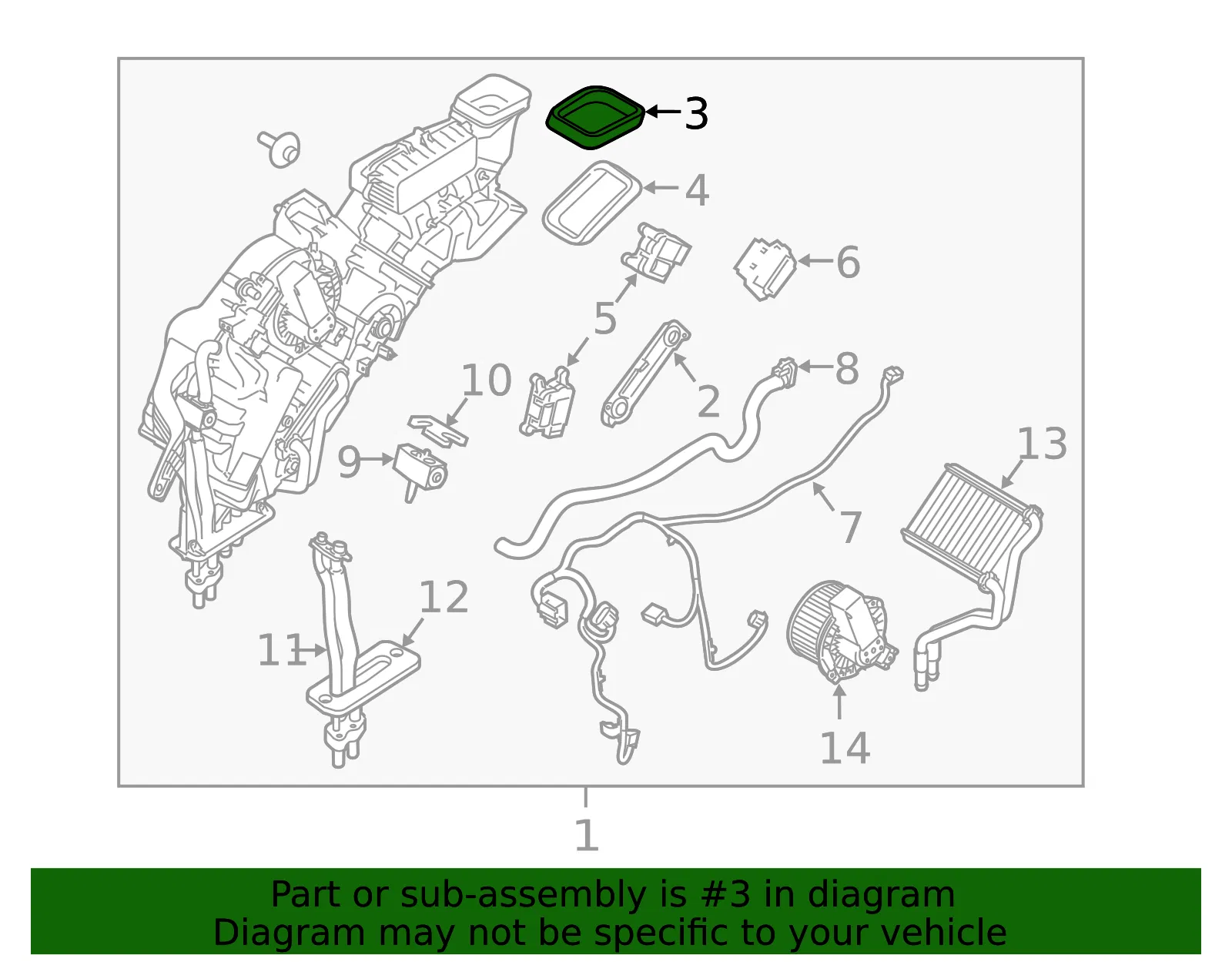 Evaporator Assembly Upper Seal - Ford (ae9z19c594a) - view 3
