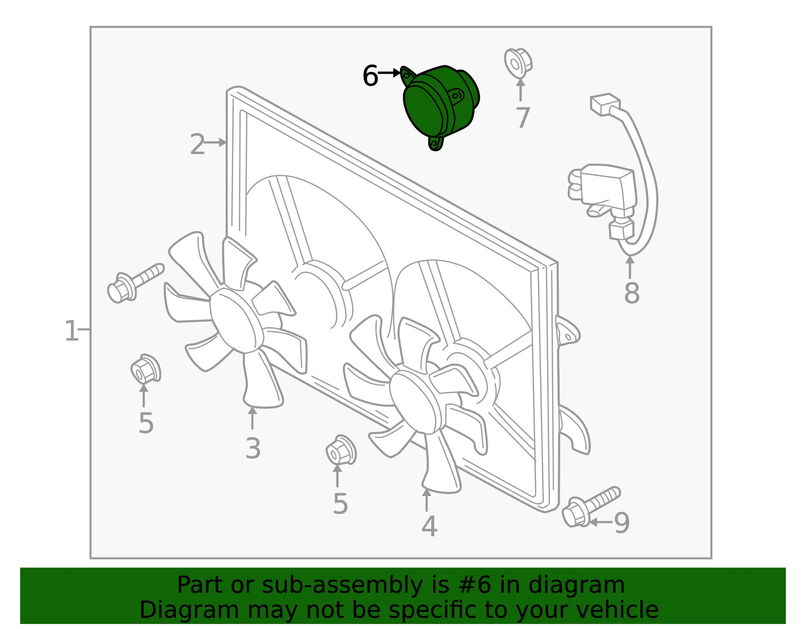 Engine Cooling Fan Motor - Mazda (aj5215150) - view 2