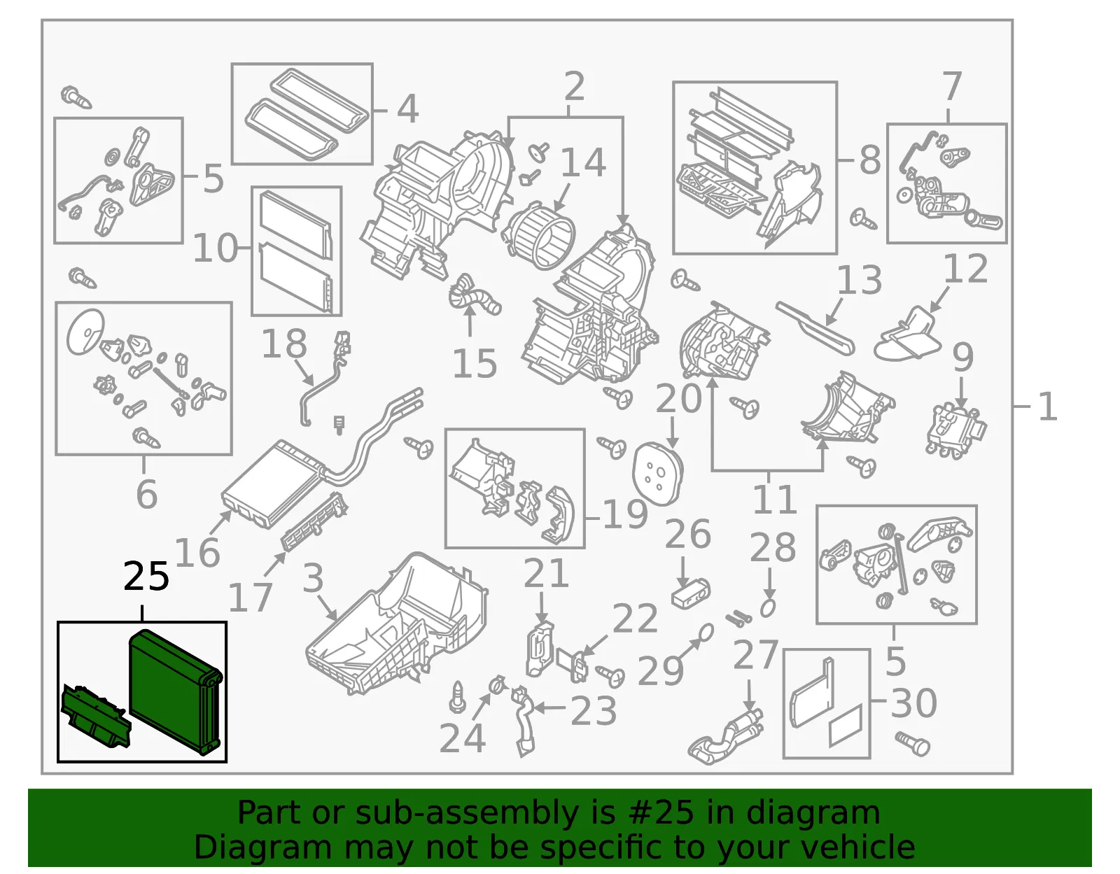 A/C Evaporator Core - Mazda (bbm461j10) - view 2