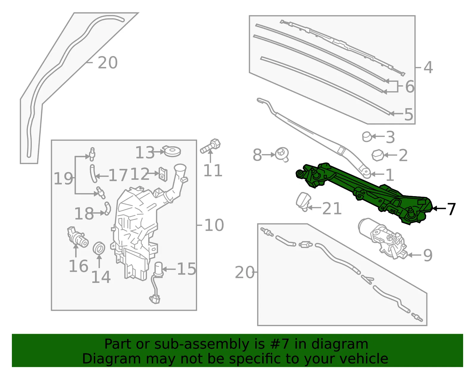 Wiper Linkage - Mazda (bbm467360a) - view 2
