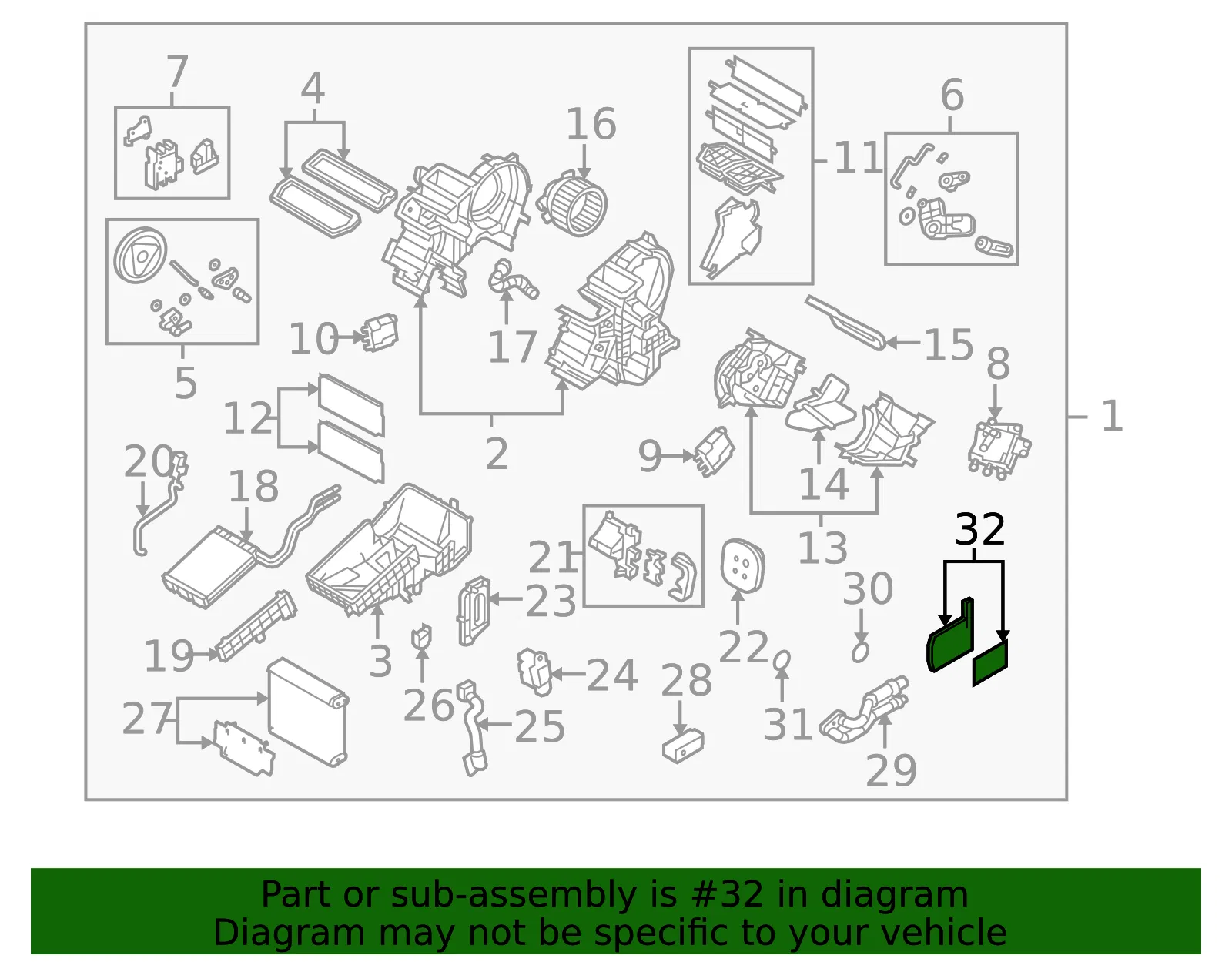 A/C Evaporator Core Case Drain Seal - Mazda (bbn561j13a) - view 2