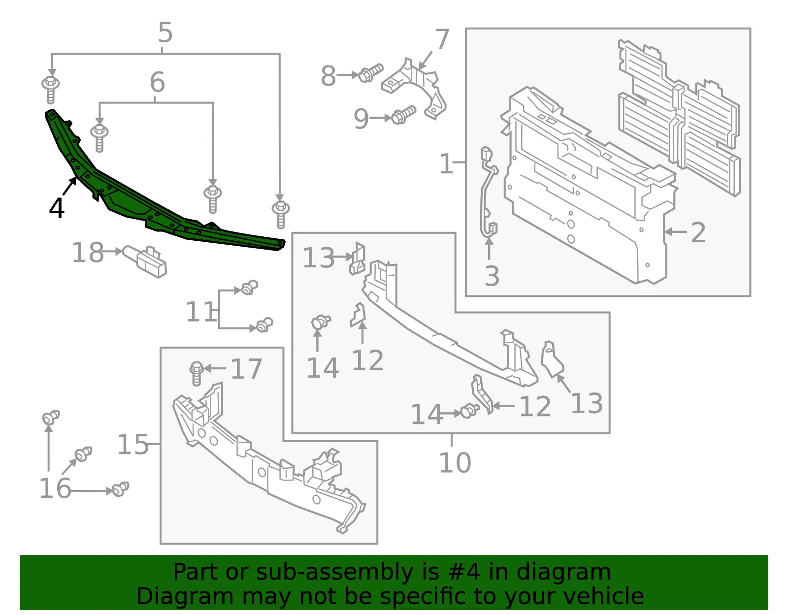 Radiator Support Tie Bar - Mazda (bcjh53150b) - view 2