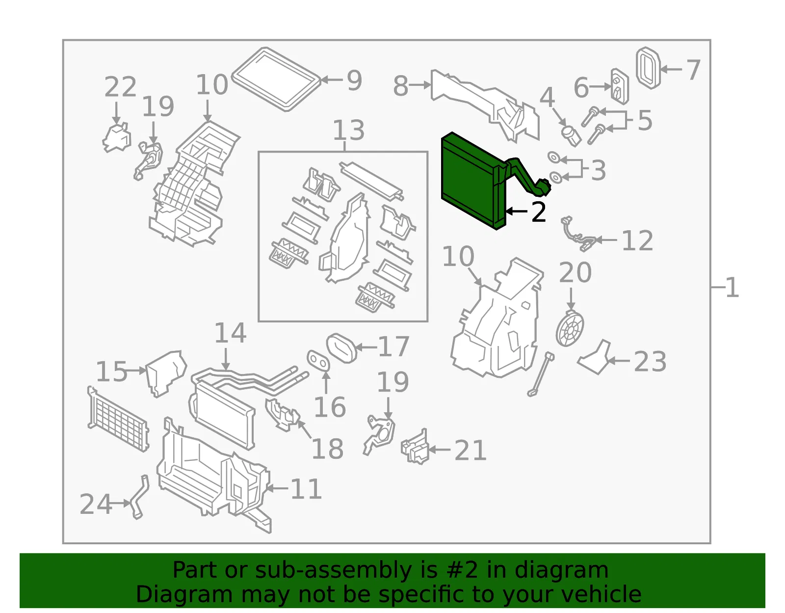 Evaporator Core - Mazda (bdgf61j10) - view 2