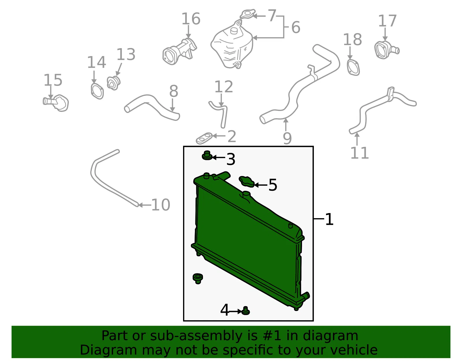 Radiator Assembly - Mazda (bp8j15200a) - view 2