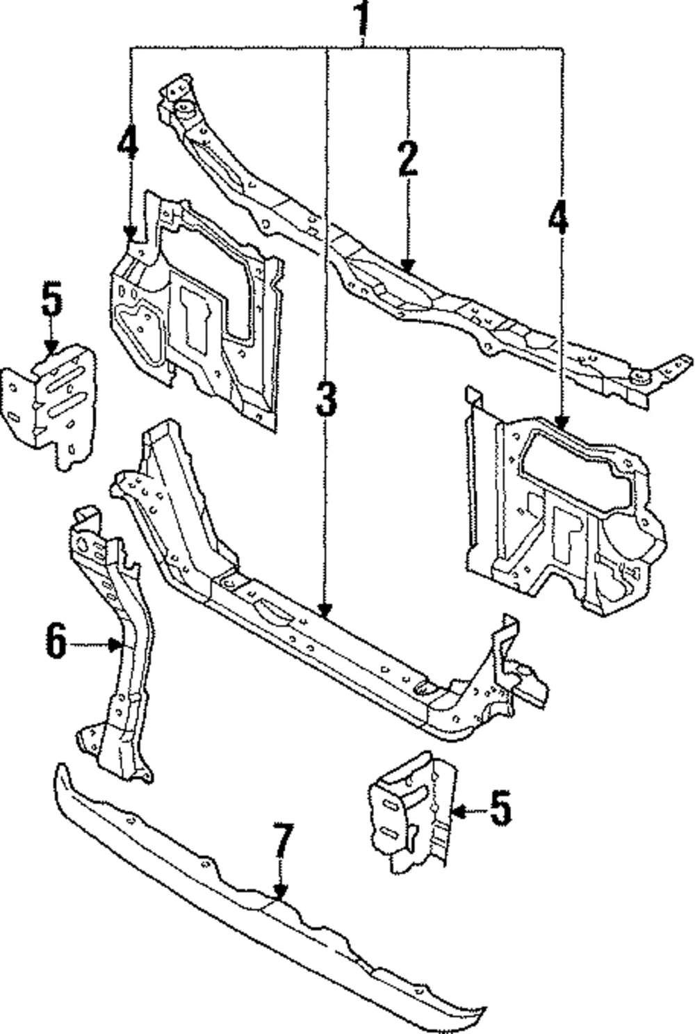 Radiator Support - Mazda (br7053100j)
