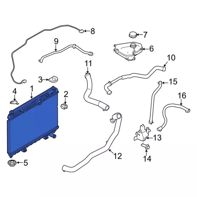 Radiator - Ford (c1bz8005b) - view 2