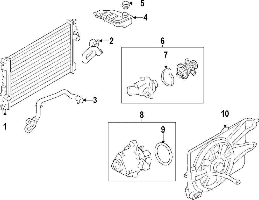 Radiator - Ford (cv6z8005x) - view 4