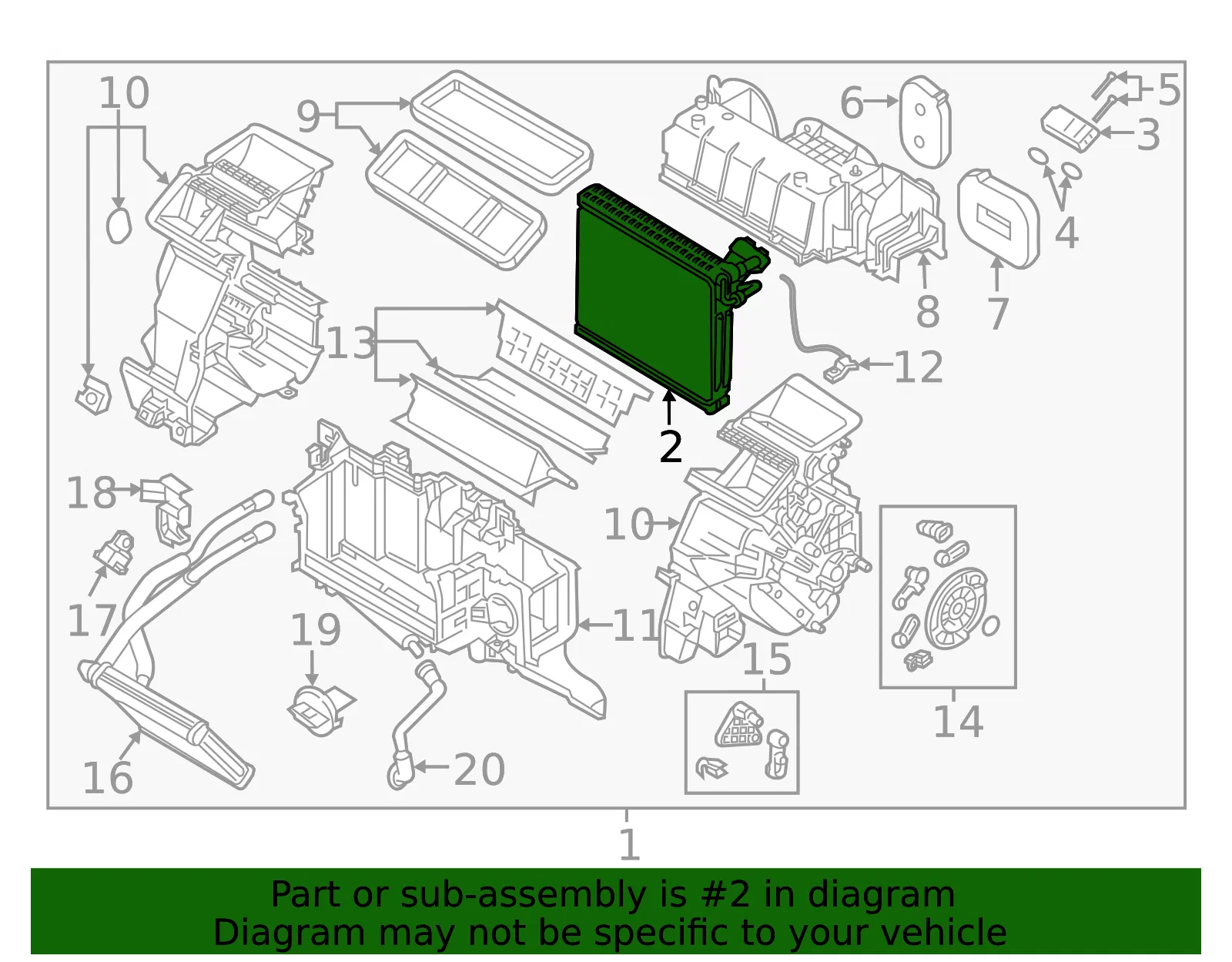 A/C Evaporator Core - Mazda (dd2h61j10) - view 2