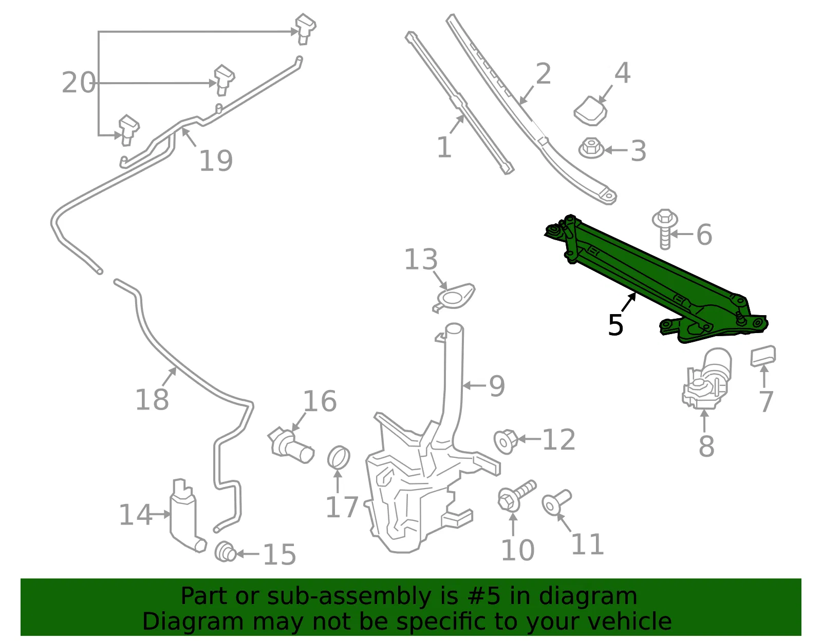 Wiper Linkage - Ford (dp5z17566a) - view 6