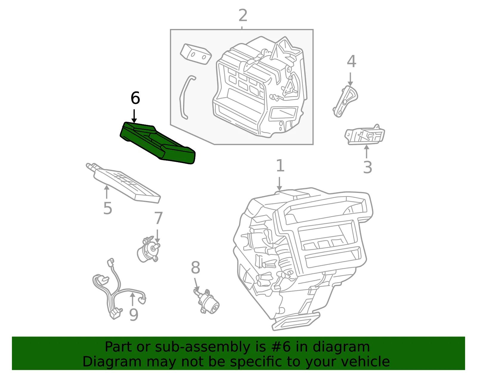 Heater Core Seal Strip - Mazda (ec0161a11) - view 2