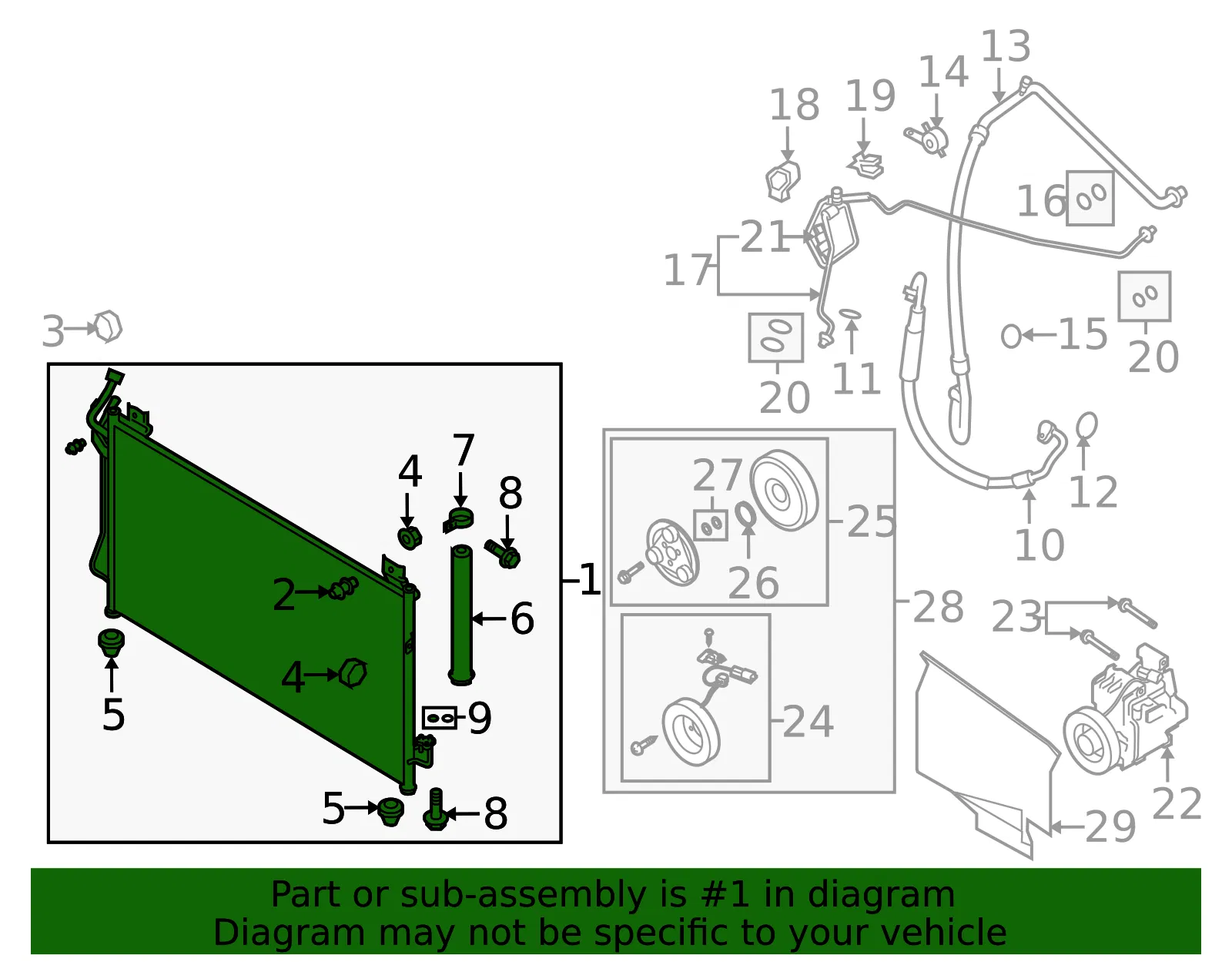 A/C Condenser - Mazda (eh4461480a) - view 2