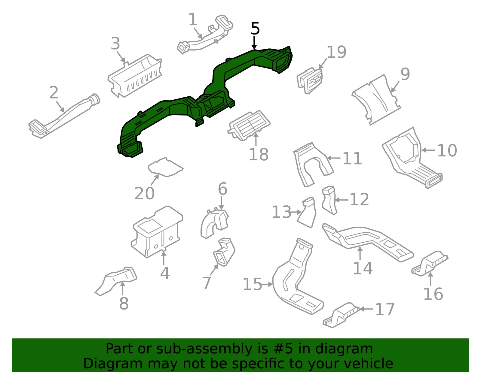 Duct Air - Ford (ej7z19b680c) - view 4