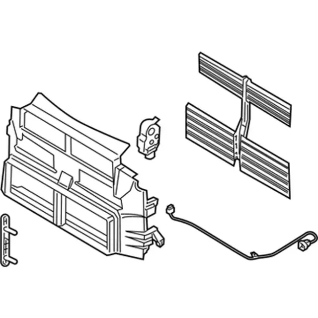 Radiator Shutter Assembly - Ford (f1ez8475a) - view 2