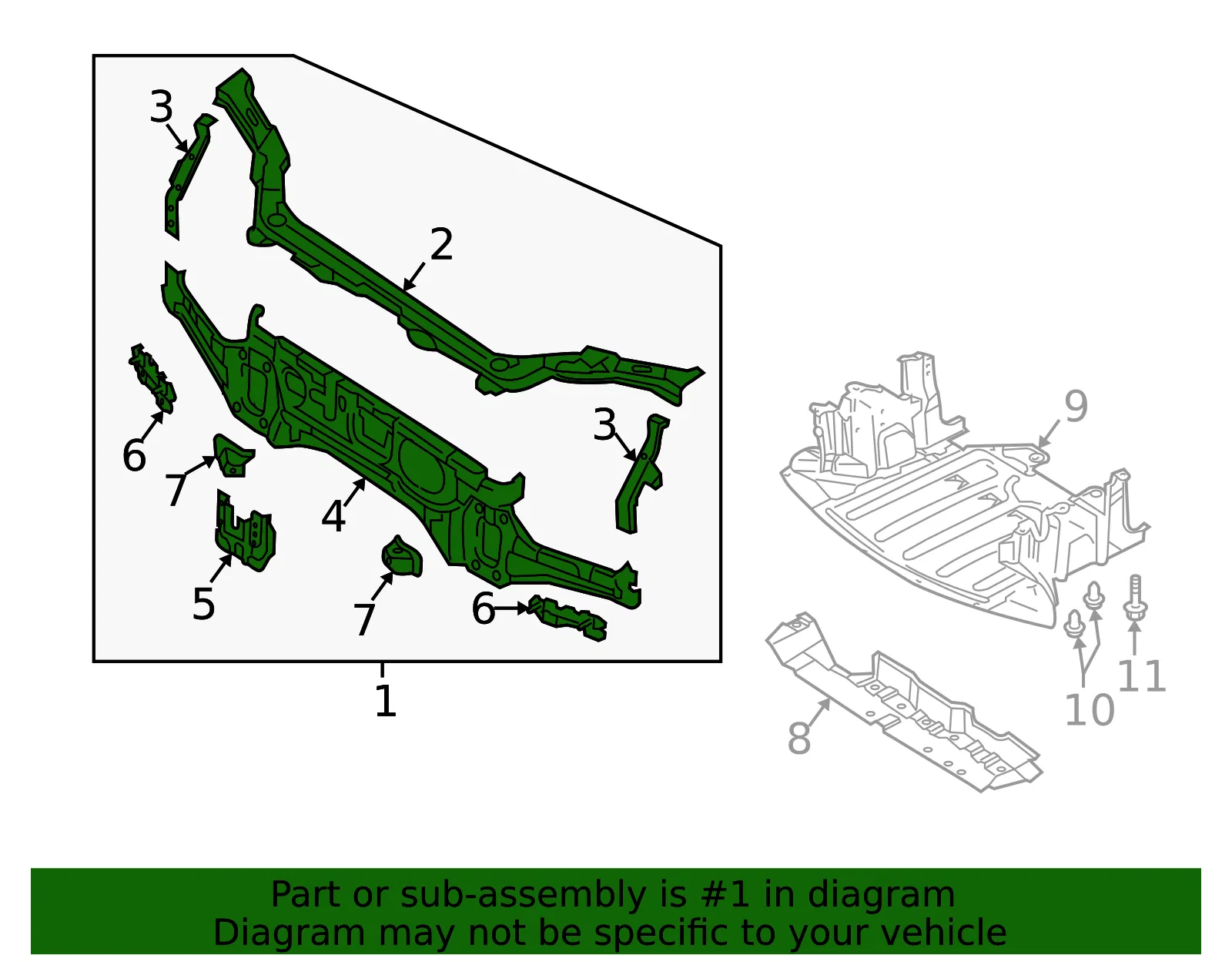 Radiator Support Panel - Mazda (ff1453100) - view 2