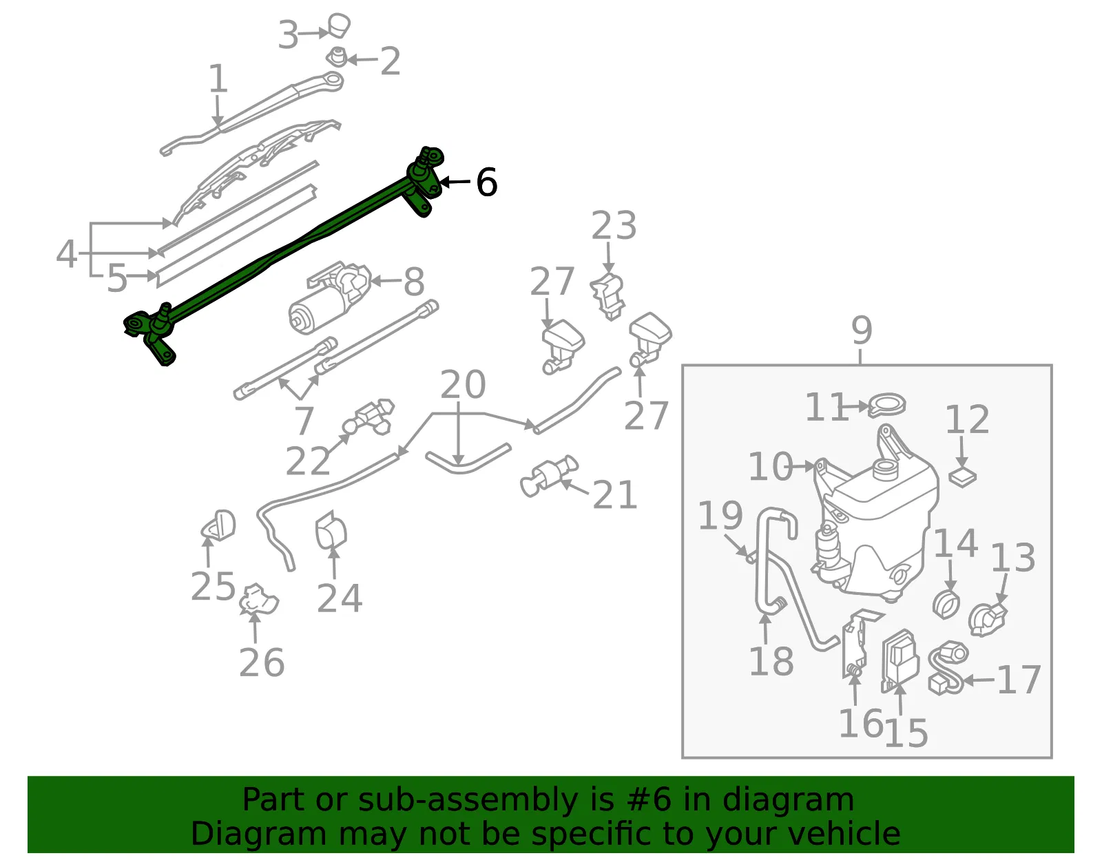 Wiper Linkage - Mazda (fe0167360) - view 2