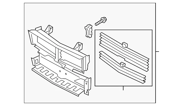 Radiator Shutter Assembly - Ford (jr3z8475f) - view 8