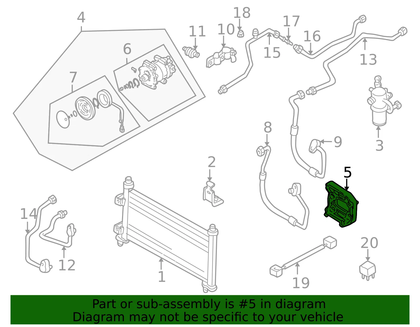 A/C Compressor Bracket - Mazda (fsd715811) - view 2
