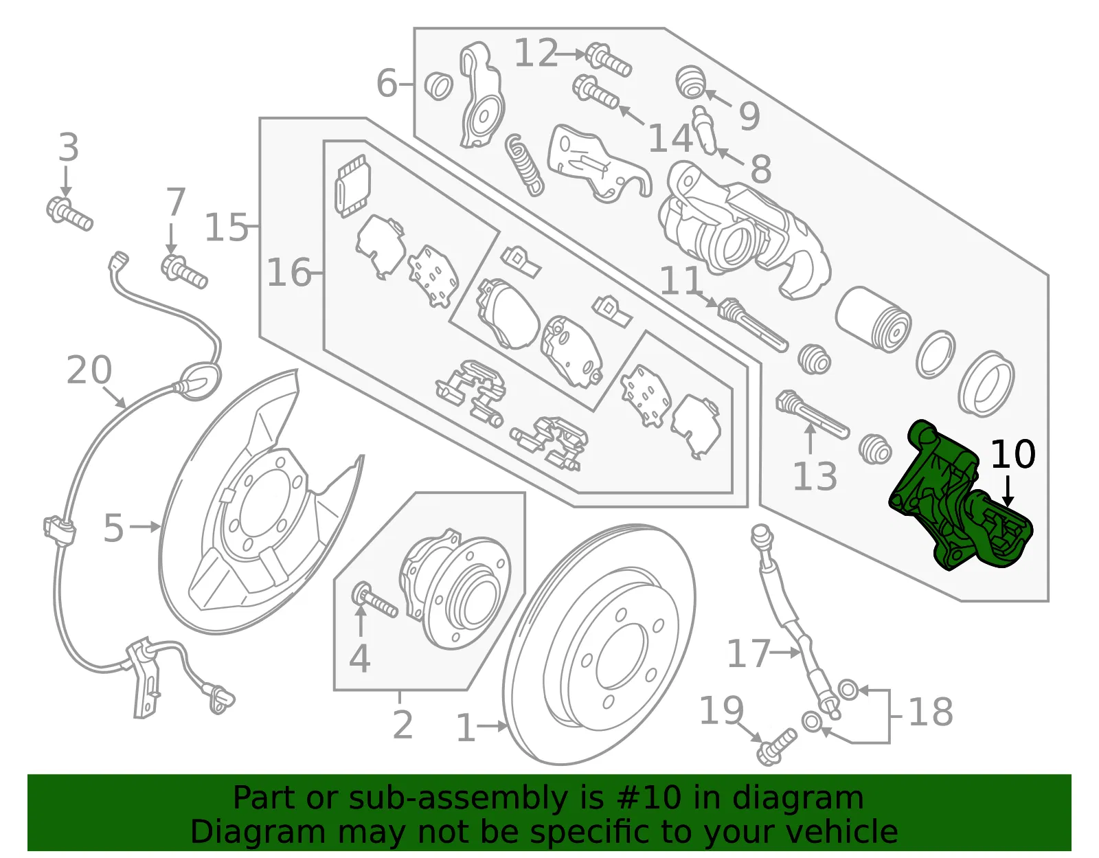 Caliper Mount - Mazda (g44a26281) - view 2