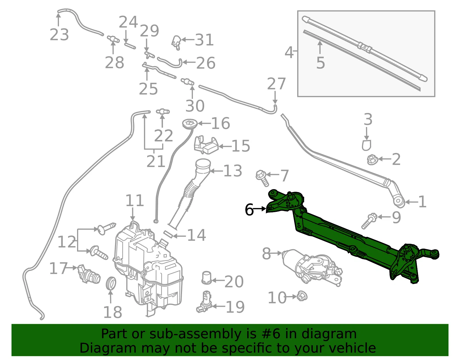Wiper Linkage - Mazda (gbfn67360) - view 2