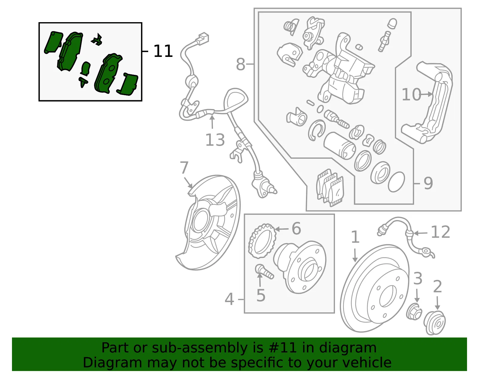 Brake Pads Rear - Mazda (gkya2643z) - view 2