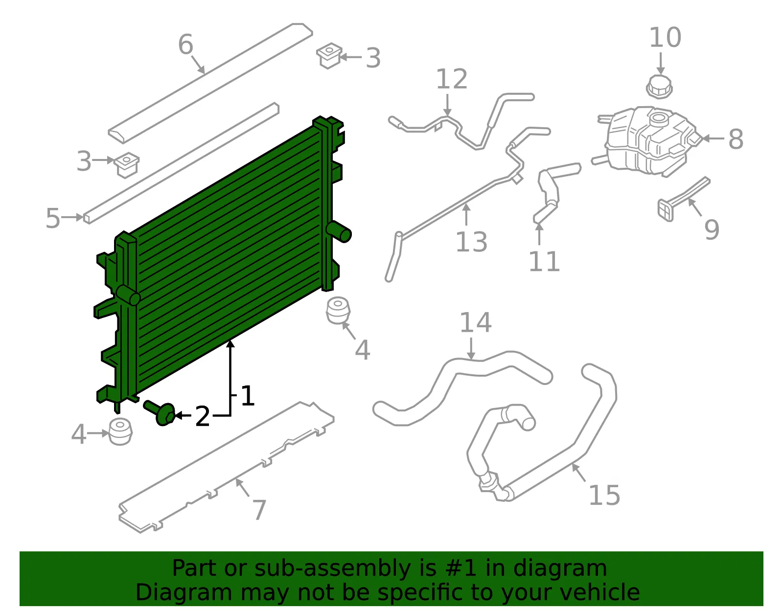 Radiator Assembly - Ford (gr2z8005d) - view 3