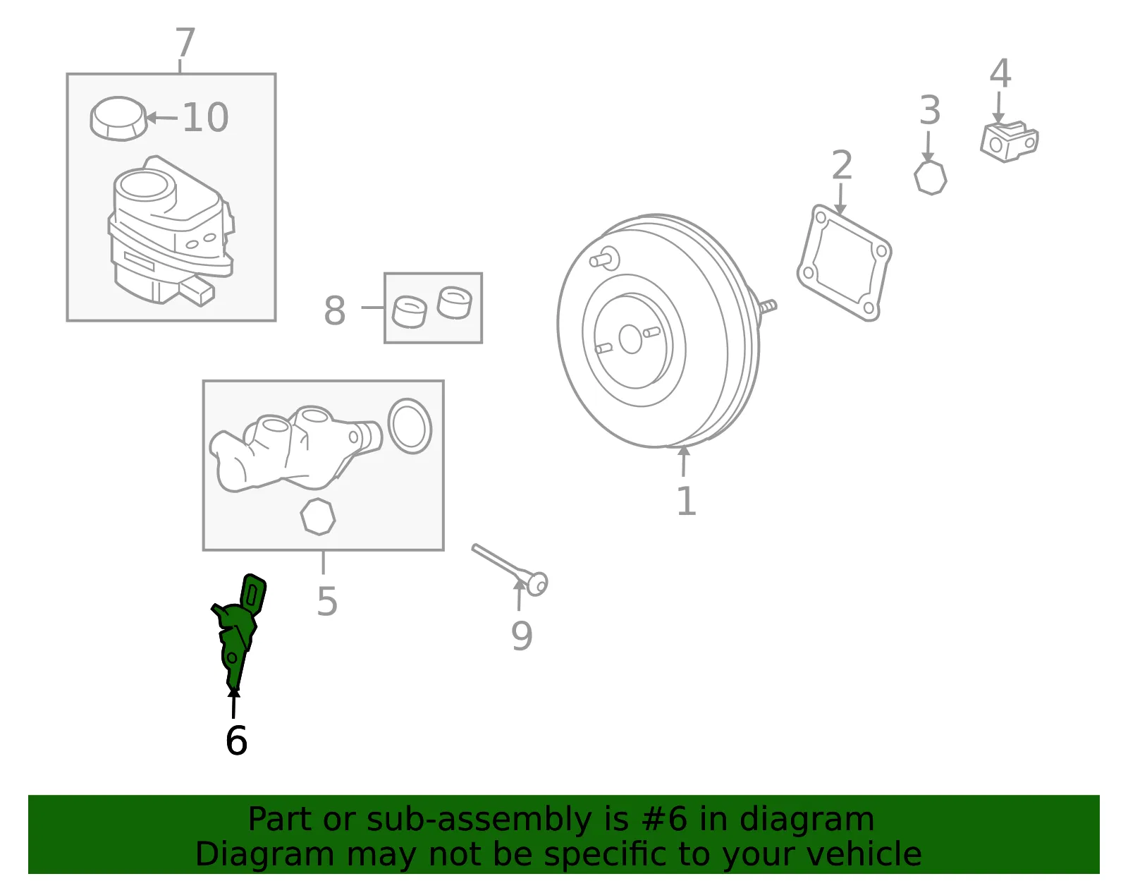 Brake Master Cylinder Bracket - Mazda (gs4h43071) - view 2
