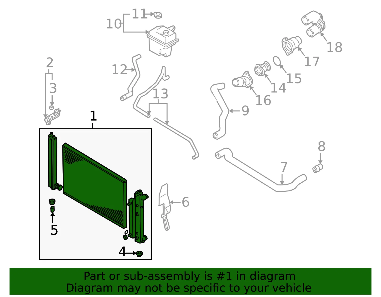 Radiator Assembly - Mazda (gy0315200b) - view 2