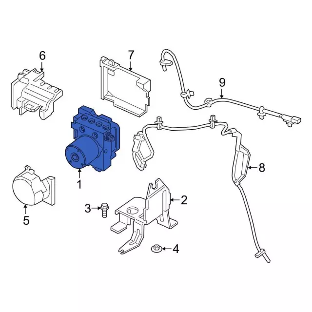 ABS Hydraulic Assembly - Ford (hb3z2c405a) - view 6
